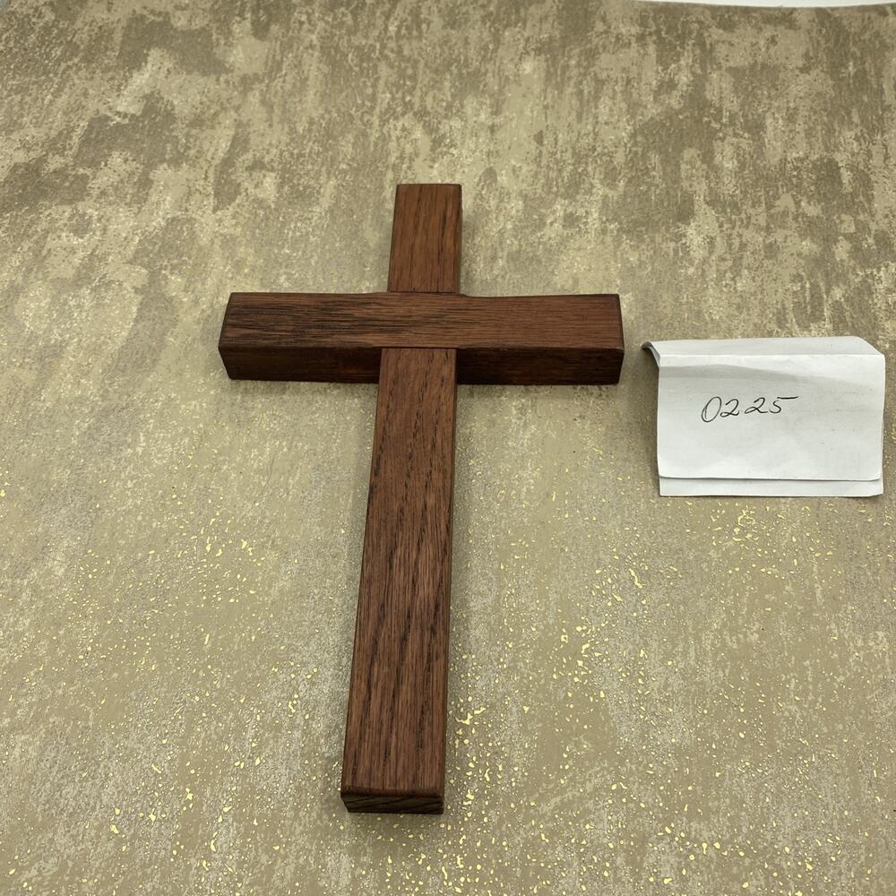9”X 5.5” Wooden Cross Handmade By Michael E Rash Unique Fits Like Lincoln Logs